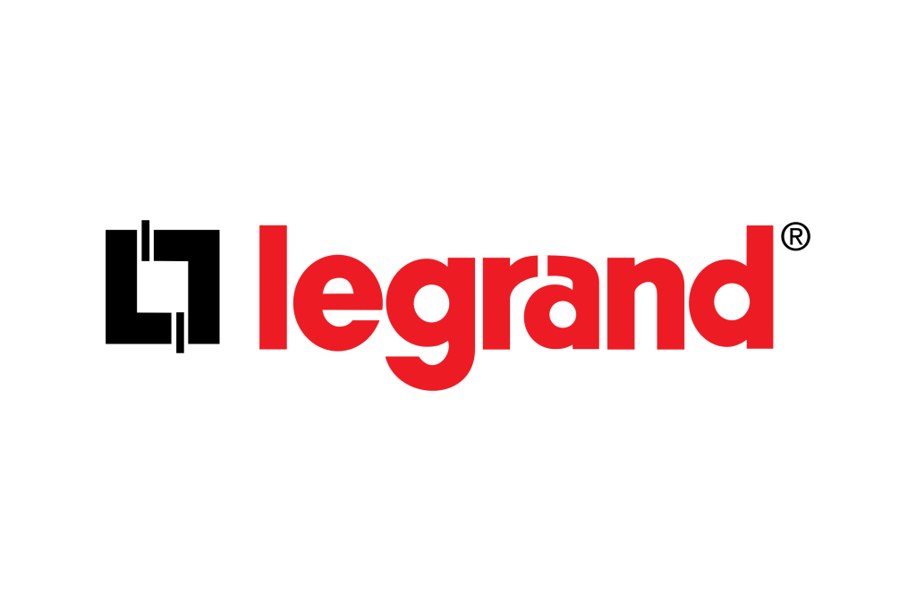 Logo legrand, vypínače a zásuvky